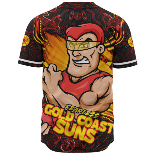 Gold Coast SUNS Baseball Shirt Spirit Warriors Of The Game Gold Coast SUNS Baseball Shirt Spirit Warriors Of The Game