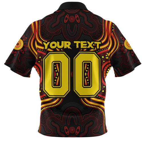 Gold Coast SUNS Zip Polo Shirt Spirit Warriors Of The Game