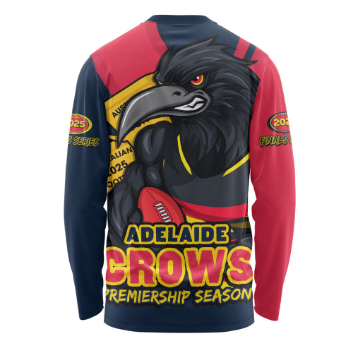 Adelaide Crows Long Sleeve T-shirt Australian Football Finals Premiership Spirit