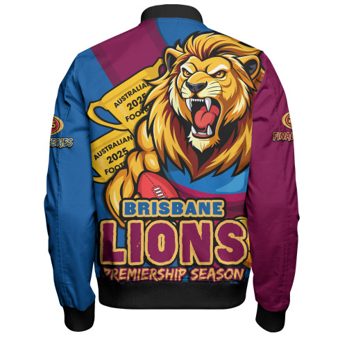 Brisbane Lions Bomber Jacket Australian Football Finals Premiership Spirit Brisbane Lions Bomber Jacket Australian Football Finals Premiership Spirit