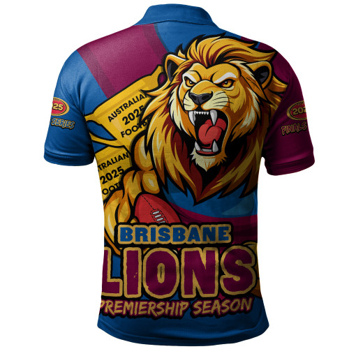 Brisbane Lions Polo Shirt Australian Football Finals Premiership Spirit Brisbane Lions Polo Shirt Australian Football Finals Premiership Spirit