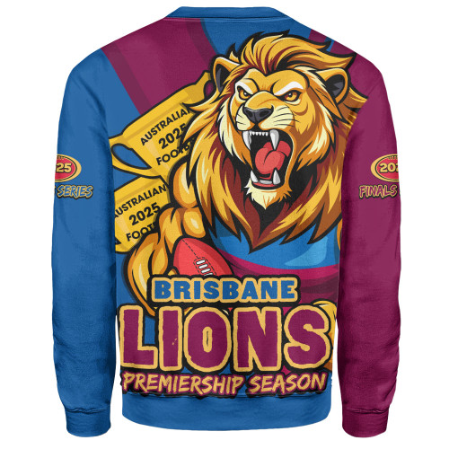 Brisbane Lions Sweatshirt Australian Football Finals Premiership Spirit
