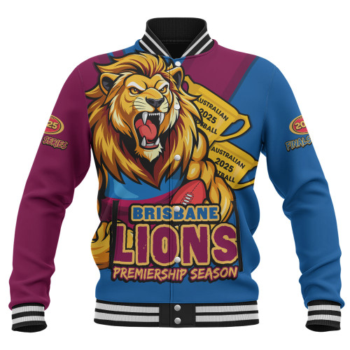 Brisbane Lions Baseball Jacket Australian Football Finals Premiership Spirit Brisbane Lions Baseball Jacket Australian Football Finals Premiership Spirit