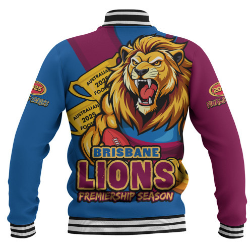 Brisbane Lions Baseball Jacket Australian Football Finals Premiership Spirit