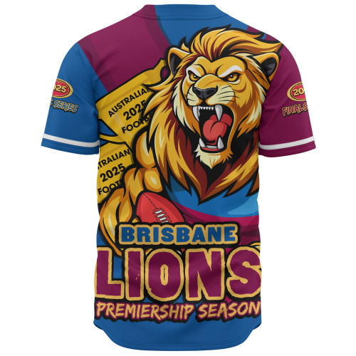 Brisbane Lions Baseball Shirt Australian Football Finals Premiership Spirit Brisbane Lions Baseball Shirt Australian Football Finals Premiership Spirit