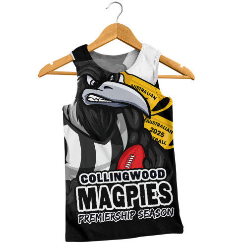Collingwood Men Singlet Australian Football Finals Premiership Spirit