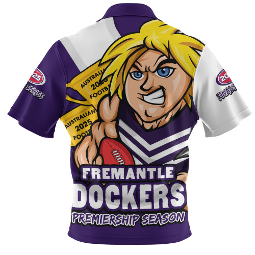 Fremantle Zip Polo Shirt Australian Football Finals Premiership Spirit