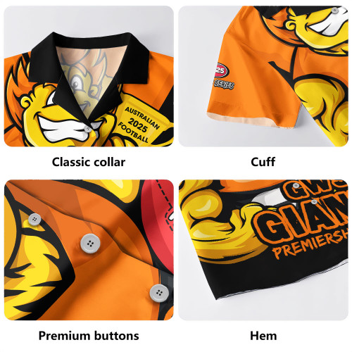 GWS GIANTS Hawaiian Shirt Australian Football Finals Premiership Spirit GWS GIANTS Hawaiian Shirt Australian Football Finals Premiership Spirit
