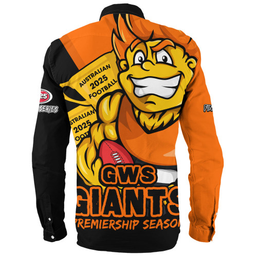 GWS GIANTS Long Sleeve Shirt Australian Football Finals Premiership Spirit GWS GIANTS Long Sleeve Shirt Australian Football Finals Premiership Spirit