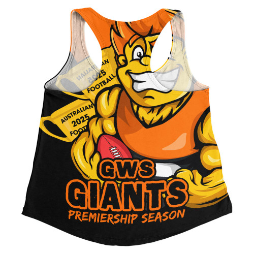 GWS GIANTS Women Racerback Singlet Australian Football Finals Premiership Spirit GWS GIANTS Women Racerback Singlet Australian Football Finals Premiership Spirit