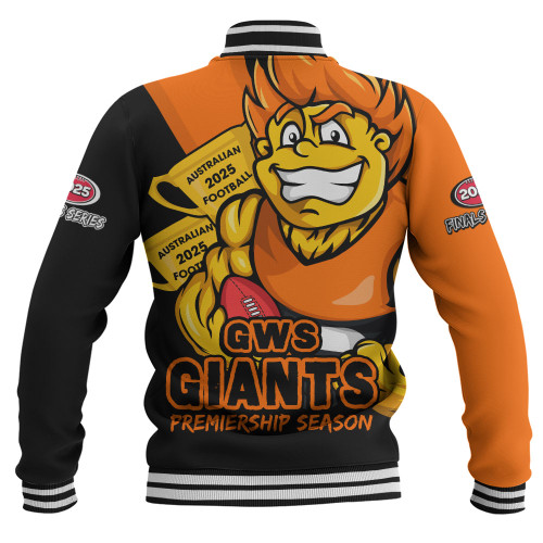 GWS GIANTS Baseball Jacket Australian Football Finals Premiership Spirit GWS GIANTS Baseball Jacket Australian Football Finals Premiership Spirit