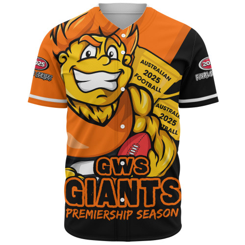 GWS GIANTS Baseball Shirt Australian Football Finals Premiership Spirit