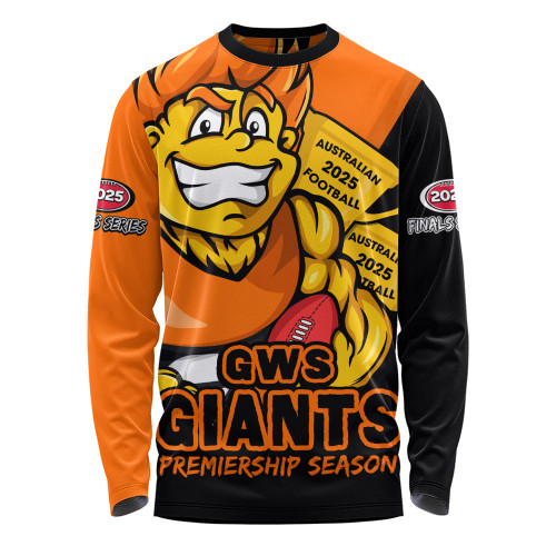 GWS GIANTS Long Sleeve T-shirt Australian Football Finals Premiership Spirit