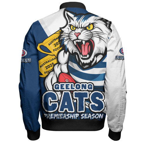 Geelong Cats Bomber Jacket Australian Football Finals Premiership Spirit Geelong Cats Bomber Jacket Australian Football Finals Premiership Spirit