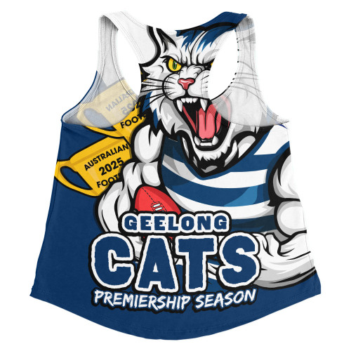 Geelong Cats Women Racerback Singlet Australian Football Finals Premiership Spirit