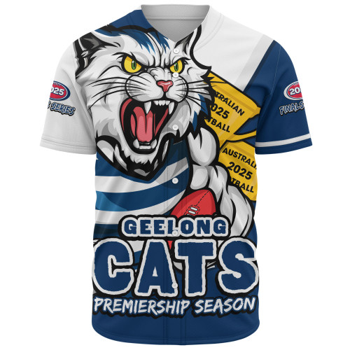Geelong Cats Baseball Shirt Australian Football Finals Premiership Spirit