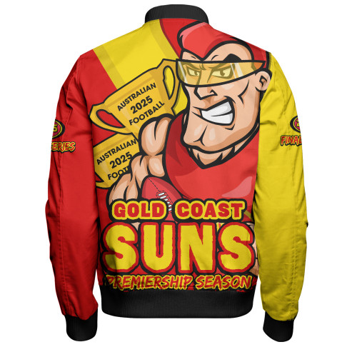 Gold Coast SUNS Bomber Jacket Australian Football Finals Premiership Spirit Gold Coast SUNS Bomber Jacket Australian Football Finals Premiership Spirit
