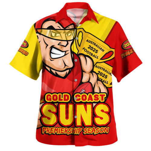 Gold Coast SUNS Hawaiian Shirt Australian Football Finals Premiership Spirit