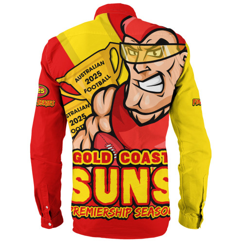 Gold Coast SUNS Long Sleeve Shirt Australian Football Finals Premiership Spirit Gold Coast SUNS Long Sleeve Shirt Australian Football Finals Premiership Spirit
