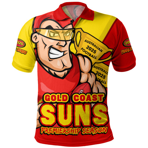 Gold Coast SUNS Polo Shirt Australian Football Finals Premiership Spirit