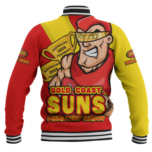 Gold Coast SUNS Baseball Jacket Australian Football Finals Premiership Spirit Gold Coast SUNS Baseball Jacket Australian Football Finals Premiership Spirit