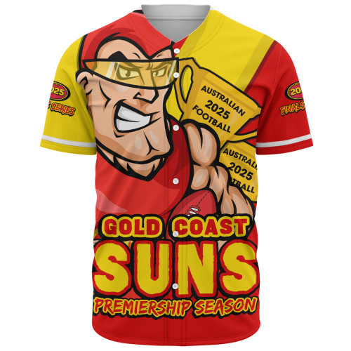 Gold Coast SUNS Baseball Shirt Australian Football Finals Premiership Spirit