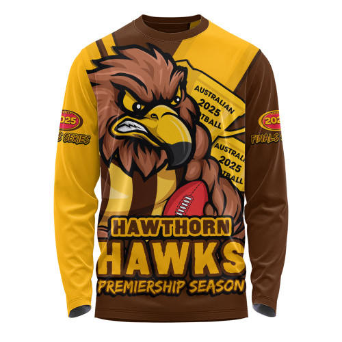 Hawthorn Long Sleeve T-shirt Australian Football Finals Premiership Spirit