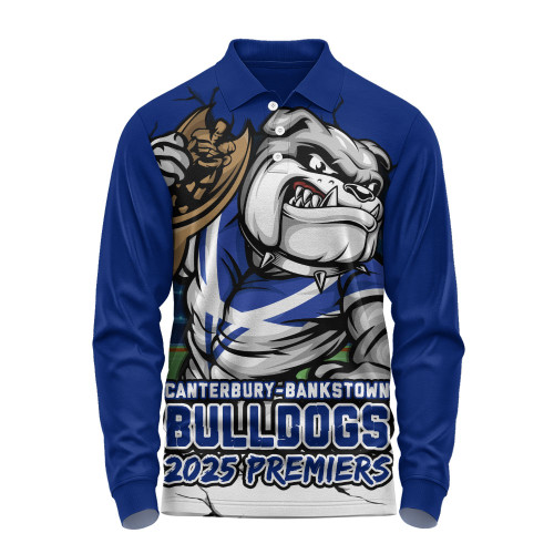 Canterbury-Bankstown Bulldogs Long Sleeve Polo Shirt Unleash Power In The Ultimate Battle
