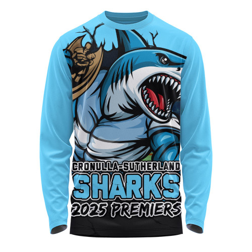Cronulla-Sutherland Sharks Long Sleeve T-shirt Unleash Power In The Ultimate Battle