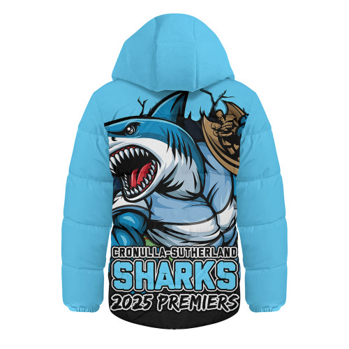 Cronulla-Sutherland Sharks Hooded Padded Jacket Unleash Power In The Ultimate Battle