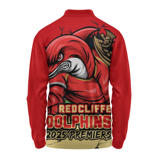 Redcliffe Dolphins Long Sleeve Polo Shirt Unleash Power In The Ultimate Battle