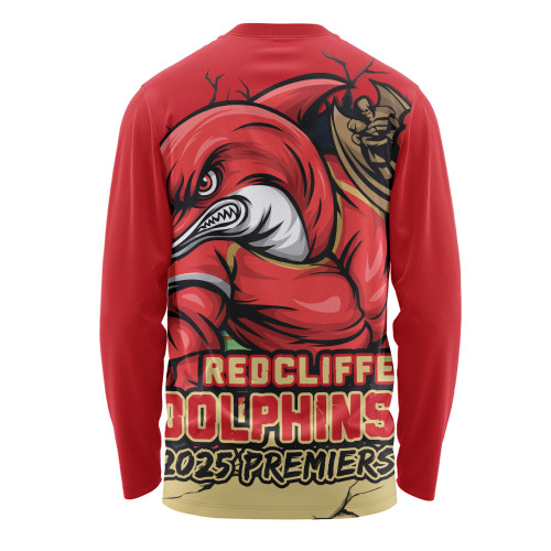 Redcliffe Dolphins Long Sleeve T-shirt Unleash Power In The Ultimate Battle