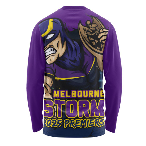 Melbourne Storm Long Sleeve T-shirt Unleash Power In The Ultimate Battle Melbourne Storm Long Sleeve T-shirt Unleash Power In The Ultimate Battle