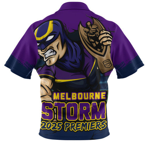 Melbourne Storm Zip Polo Shirt Unleash Power In The Ultimate Battle