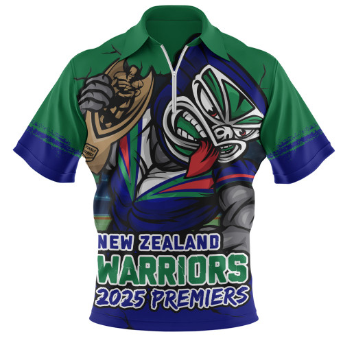 New Zealand Warriors Zip Polo Shirt Unleash Power In The Ultimate Battle