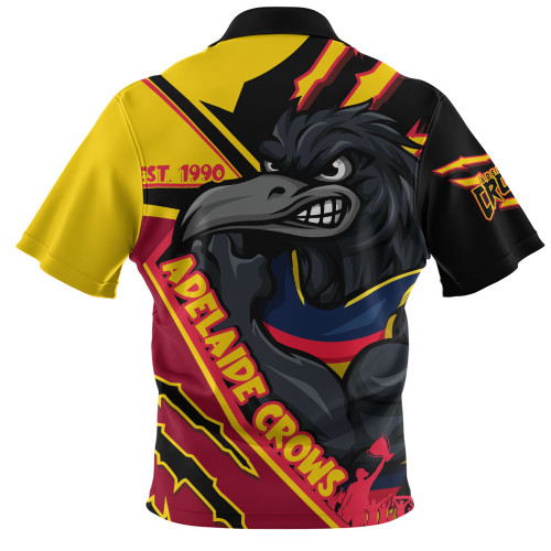 Adelaide Crows Zip Polo Shirt Battlefield Glory Gear