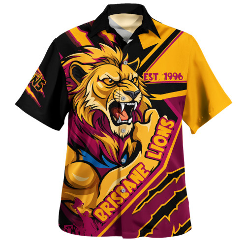 Brisbane Lions Hawaiian Shirt Battlefield Glory Gear