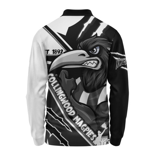 Collingwood Long Sleeve Polo Shirt Battlefield Glory Gear Collingwood Long Sleeve Polo Shirt Battlefield Glory Gear