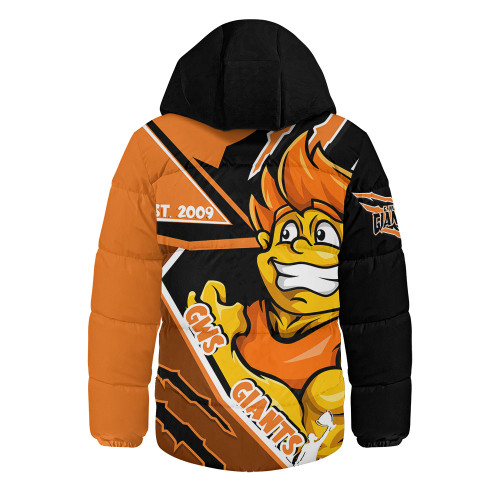 GWS GIANTS Hooded Padded Jacket Battlefield Glory Gear GWS GIANTS Hooded Padded Jacket Battlefield Glory Gear