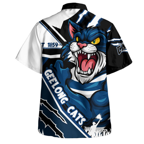 Geelong Cats Hawaiian Shirt Battlefield Glory Gear Geelong Cats Hawaiian Shirt Battlefield Glory Gear