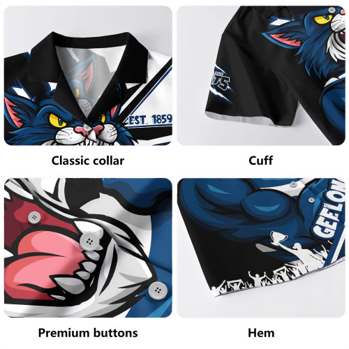 Geelong Cats Hawaiian Shirt Battlefield Glory Gear Geelong Cats Hawaiian Shirt Battlefield Glory Gear
