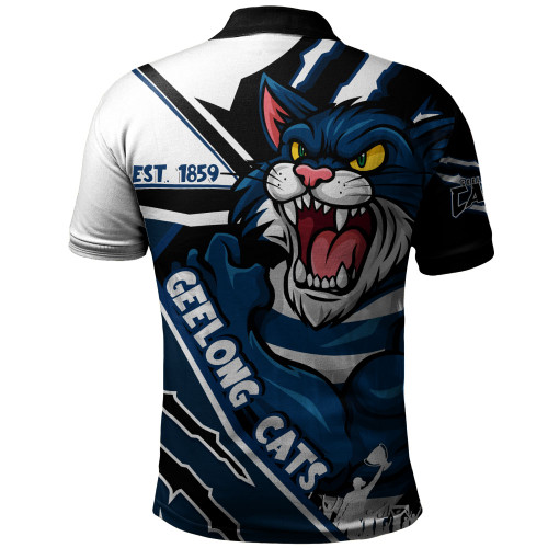 Geelong Cats Polo Shirt Battlefield Glory Gear Geelong Cats Polo Shirt Battlefield Glory Gear