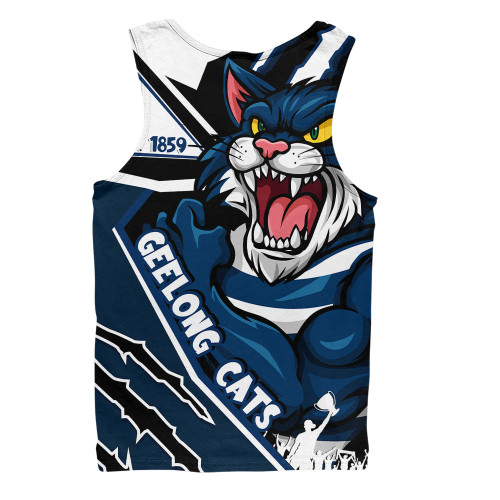 Geelong Cats Men Singlet Battlefield Glory Gear Geelong Cats Men Singlet Battlefield Glory Gear