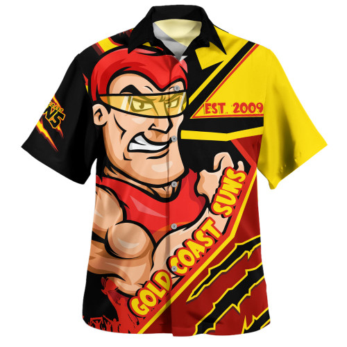 Gold Coast SUNS Hawaiian Shirt Battlefield Glory Gear