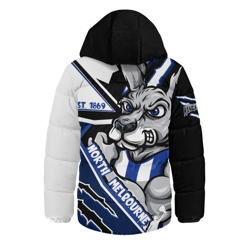 North Melbourne Hooded Padded Jacket Battlefield Glory Gear North Melbourne Hooded Padded Jacket Battlefield Glory Gear