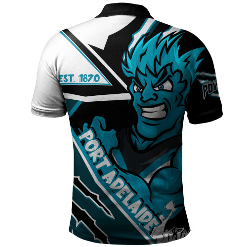 Port Adelaide Polo Shirt Battlefield Glory Gear Port Adelaide Polo Shirt Battlefield Glory Gear