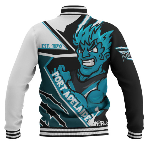 Port Adelaide Baseball Jacket Battlefield Glory Gear Port Adelaide Baseball Jacket Battlefield Glory Gear