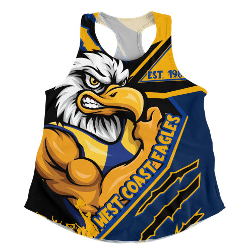 West Coast Eagles Women Racerback Singlet Battlefield Glory Gear