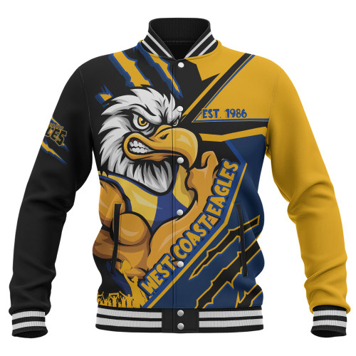 West Coast Eagles Baseball Jacket Battlefield Glory Gear
