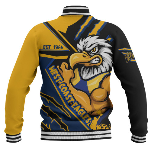 West Coast Eagles Baseball Jacket Battlefield Glory Gear